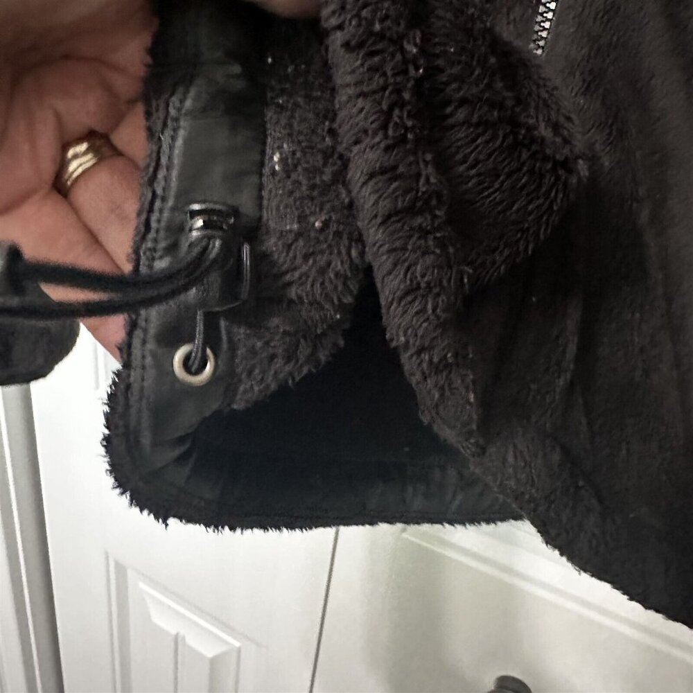 The North Face Full Zip Osito Fleece Coat Jacket Womens Medium Black - Picture 4 of 9